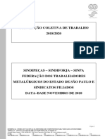 CCT Sindipeças 2018 - 2020 - Forca Sindical