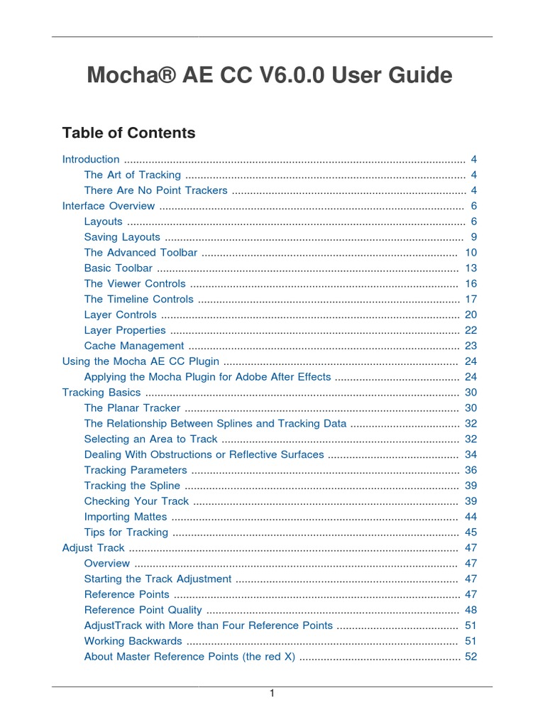 Mocha ae cc plugin userguide pdf pdf graphical user interfaces
