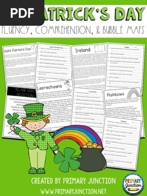 StPatricksDayFluencyComprehensionandBubbleMapSheets