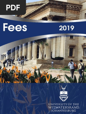 19 Wits Fees Book Pdf Postgraduate Education Thesis