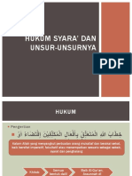 Hukum Syara' Dan Unsur-Unsurnya