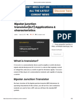 Bipolar Junction Transistor Applications PDF