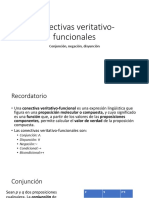 Conectivas veritativo-funcionales: conjunción, negación y disyunción