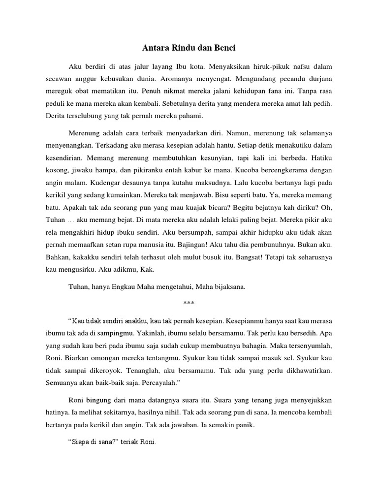 Rindu dan Kesepian Roni | PDF | Seni | Fiksi Misteri, Thriller, & Kejahatan