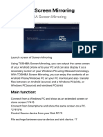 TOSHIBA Screen Mirroring
