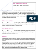 Customer Follow Up Scripts PDF