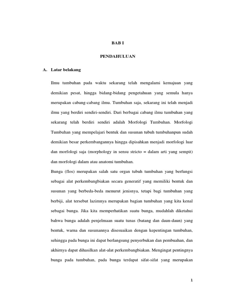 Organ Reproduksi Bunga Rumus Bunga Dan Diagram Bunga Pdf