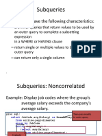 Subqueries