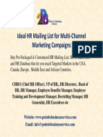 HR Mailing List For Multi-Channel Marketing Campaigns