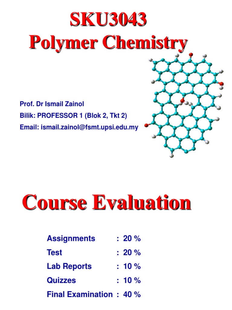 Polymer Chemistry Course Overview | PDF | Polymerization | Copolymer