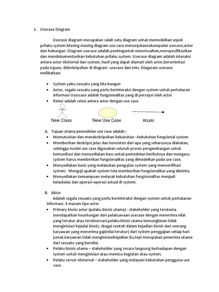 Panduan Lengkap Diagram Kelas dan Use Case | PDF
