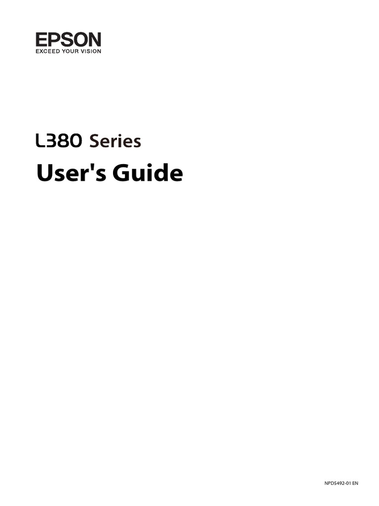 Epson l380 PDF PDF Image Scanner Printer