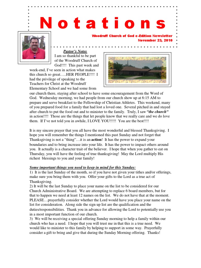 Notations: Pastor's Notes | PDF