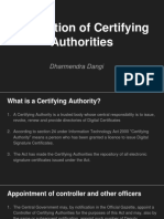 Regulation of Certifying Authorities