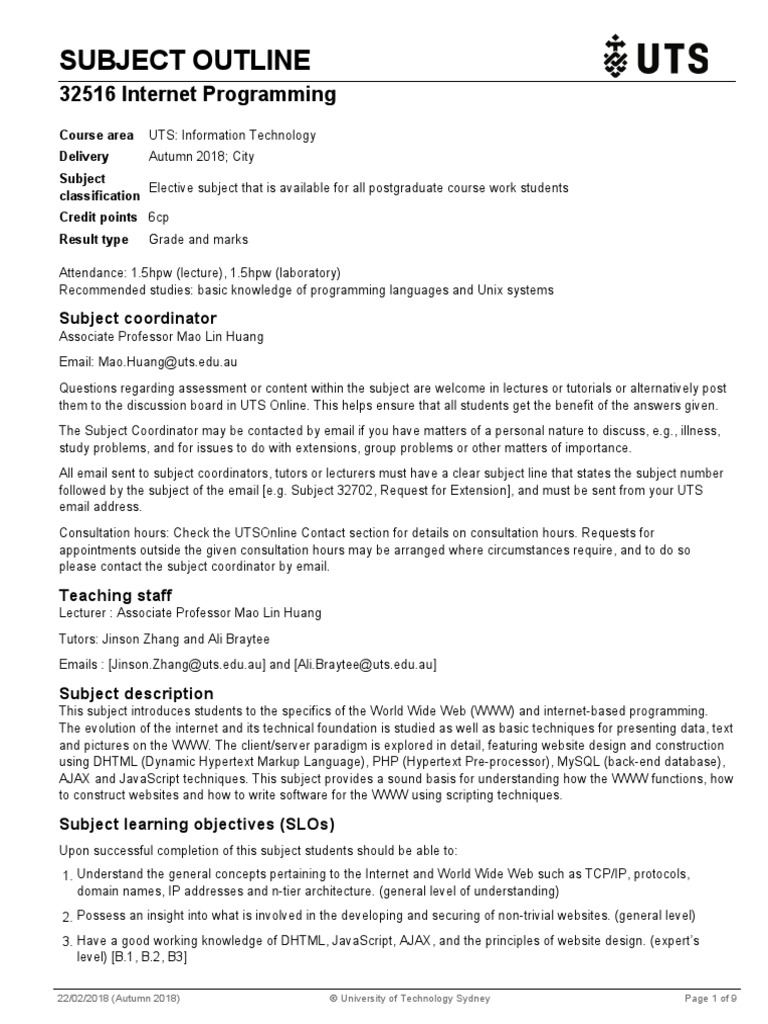 Internet Programming | PDF | Dynamic Html | World Wide Web