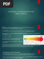 Acoustic Consideration For Urban Design