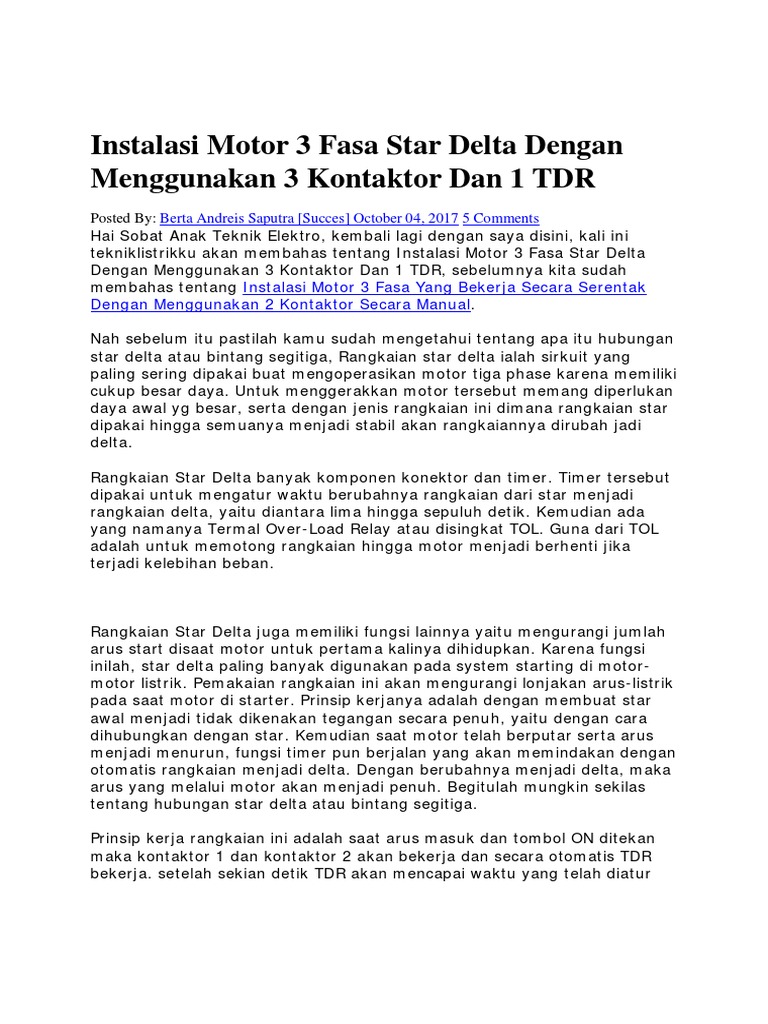 Worried About Your 3 Phase Motor? Check This Star Delta Factor First! - i9i26ov