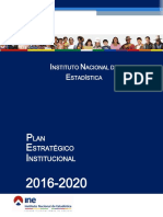 Plan Estratégico Institucional 2016-2020 del INE Bolivia