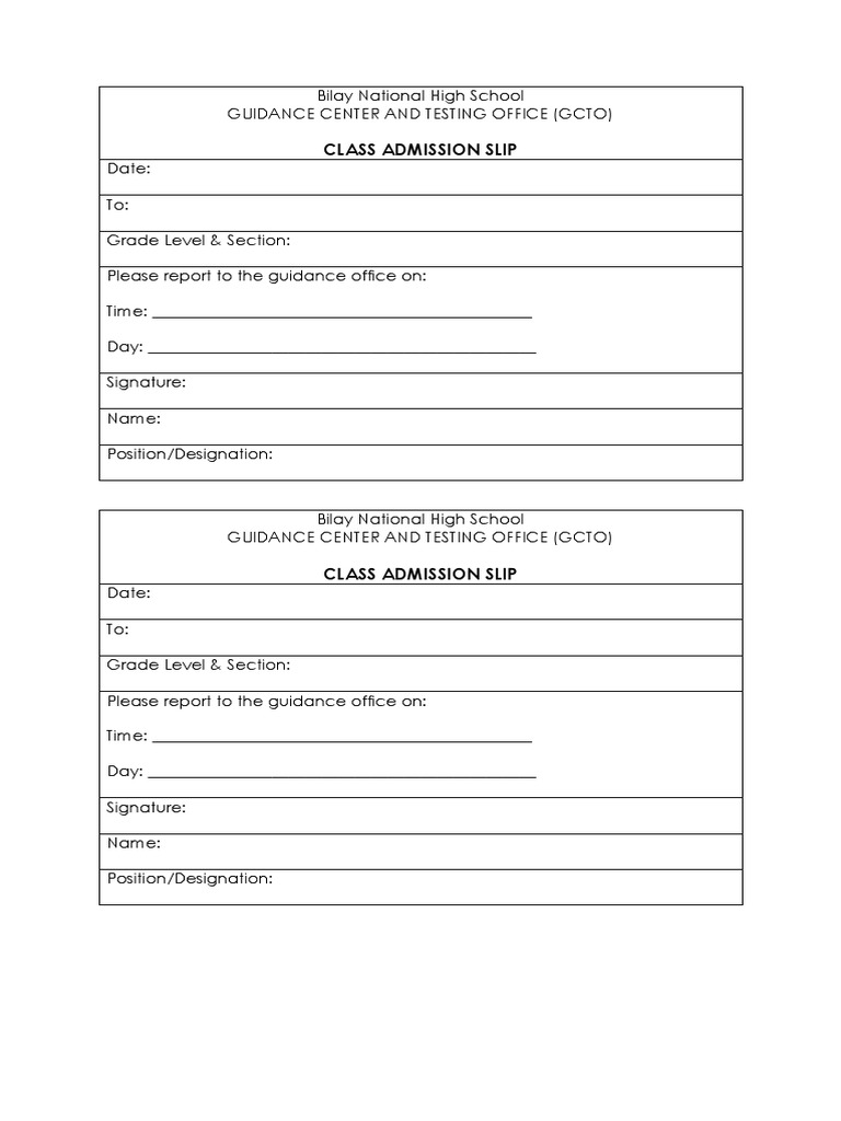 Call Slip | PDF