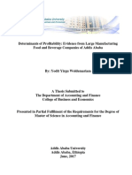 Determinants of Profitability in Food Companies