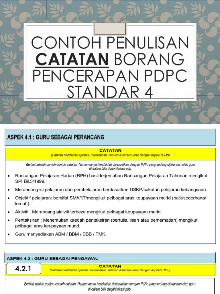 Contoh Catatan Guru PDPC | PDF | Sains & Matematika | Komputer
