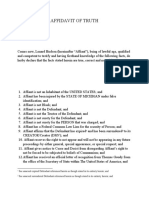 Affidavit of Truth For LENARD HUDSON, PMA November 8th 2019