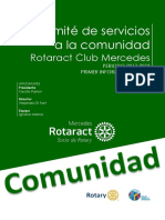 Comité de Servicios A La Comunidad - Rotaract Mercedes - Primer Informe Trimestral