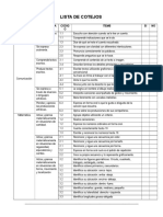 LISTA DE COTEJOS 2019