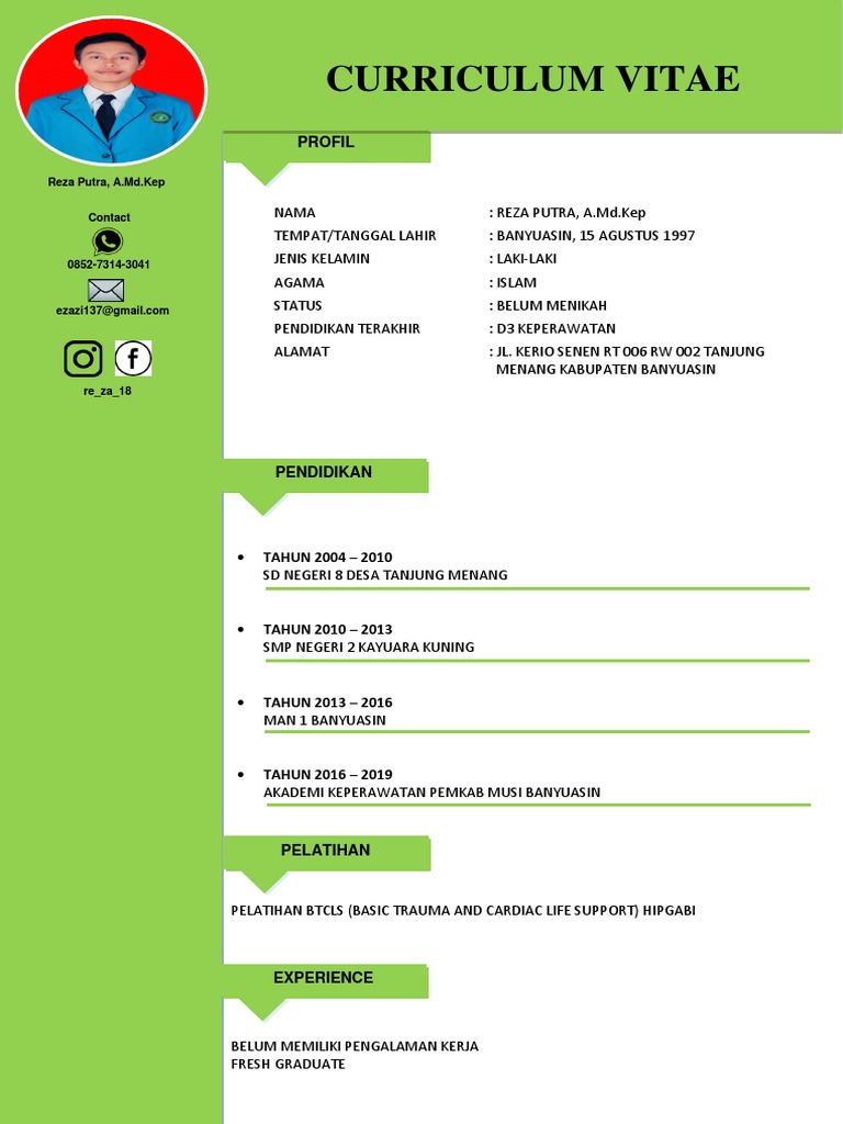 CV REZA-dikonversi | PDF