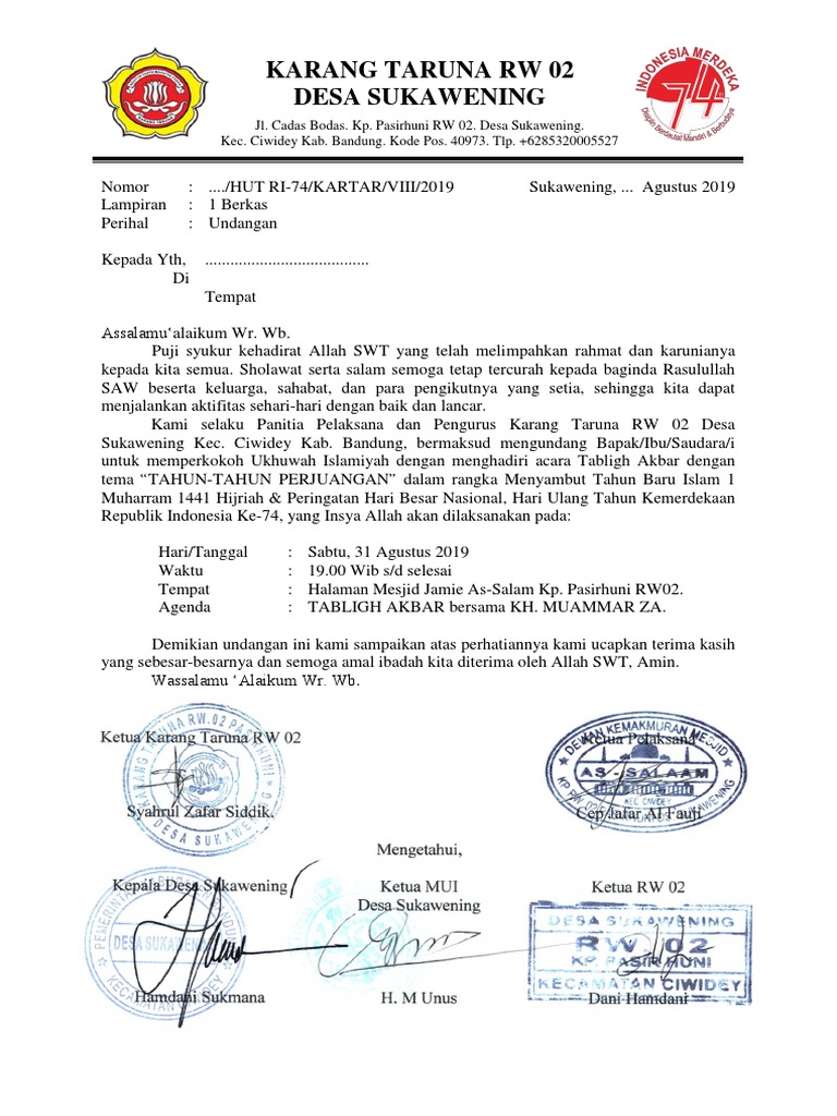 38+ Contoh Proposal Tabligh Akbar PNG - serverupsus