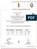 Plant Physiology Certificate Vikrant Arya