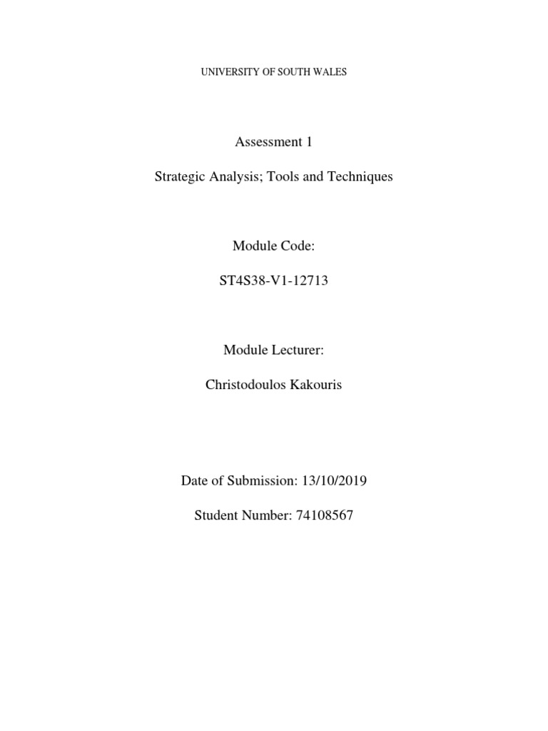 Strategic Analysis Tools & Techniques | PDF | Competition | Strategic ...