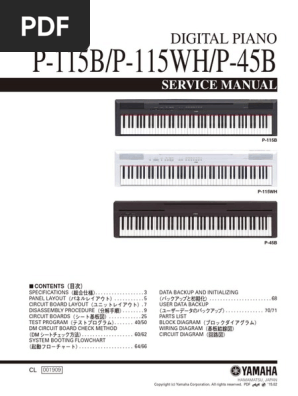ヤマハのPー115のデジタルピアノとソニーヘッドホンとヤマハのFC4Aの