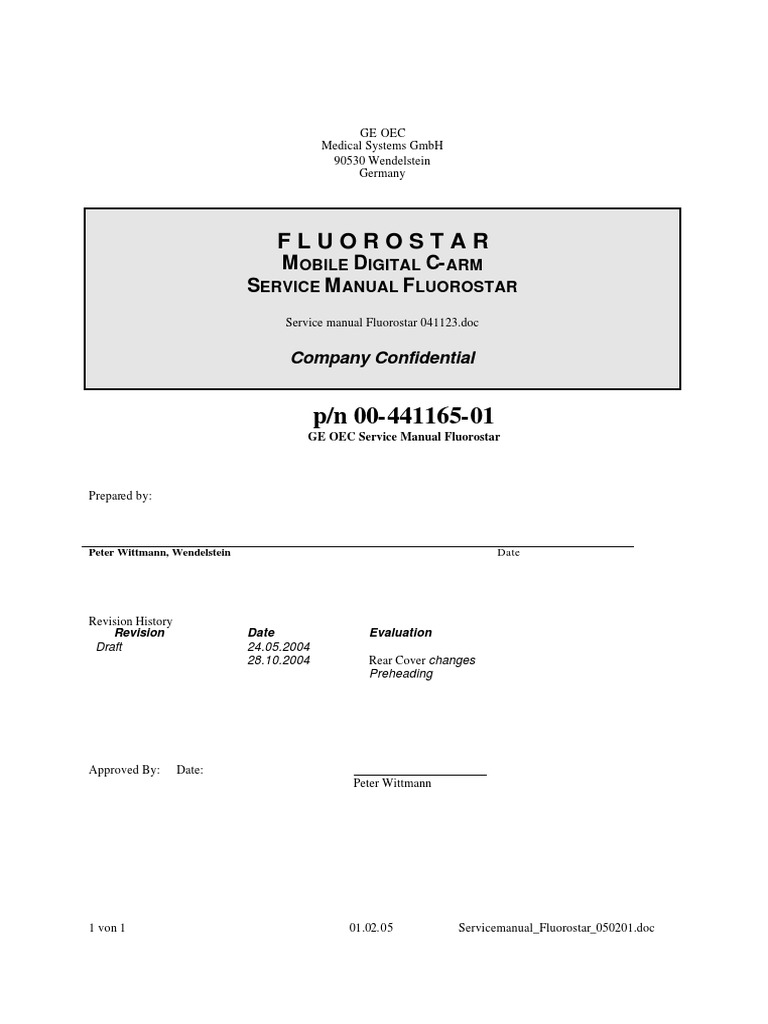 Service Manual Ge Oec Fluorostar 7900 Pdf Power Supply X Ray