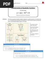 angry birds quadratic transformation exploration