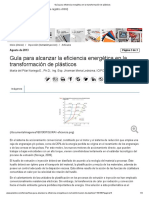 Guía para Eficiencia Energética en La Transformación de Plásticos