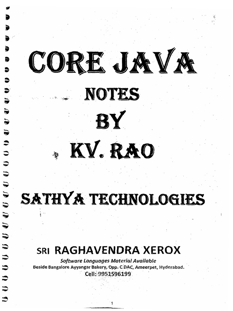 New KV - Rao Core Java PDF | PDF