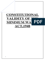 Constituitonal Validity of Minimum Wages