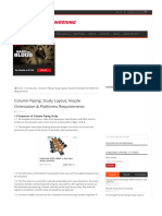 Column Piping - Study Layout, Nozzle Orientation & Platforms Requirements