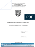 Tes RomeroR ModeloVenezolanoIntegración 2009 PDF