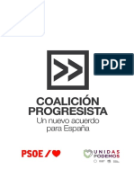 Documento íntegro del acuerdo de coalición entre PSOE y Unidas Podemos