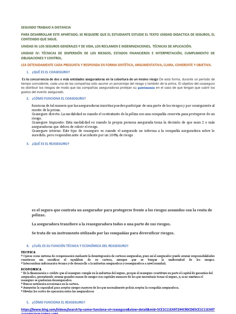 Coaseguro y Reaseguro en Aseguradoras | PDF | Reaseguro | Póliza de seguros