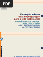 Slides do guia de preparação sobre novos casais