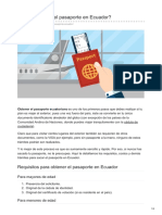 Sacar Pasaporte Ecuatoriano