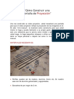 Cómo Construir una Pantalla de Proyección 1