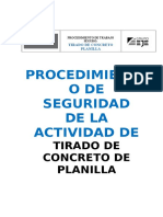 Procedimiento de Trabajo de Tirado de Concreto