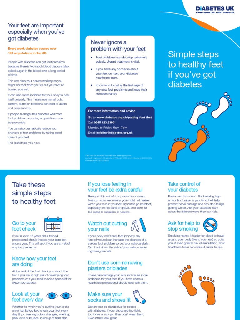 Simple Steps To Healthy Feet PDF Diabetes Wound