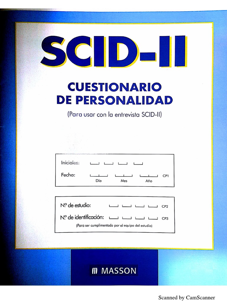 SCID-II Questionnaire PDF Download | PDF