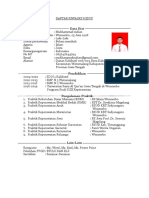 DAFTAR RIWAYAT HIDUP Menggunakan Ms Word