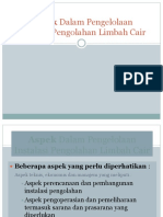 Aspek Dalam Pengelolaan Instalasi Pengolahan Limbah Cair